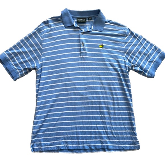 Masters Other - MASTERS COLLECTION 100% PIMA COTTON STRIPED POLO MENS SIZE LARGE GOLF ACTIVE